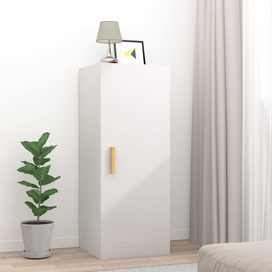 Armoire murale Blanc brillant 34,5x34x90 cm Bois d'ingénierie