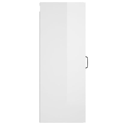 Armoire murale suspendue Blanc brillant 34,5x34x90 cm