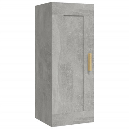 Armoire murale Gris béton 35x34x90 cm Bois d'ingénierie