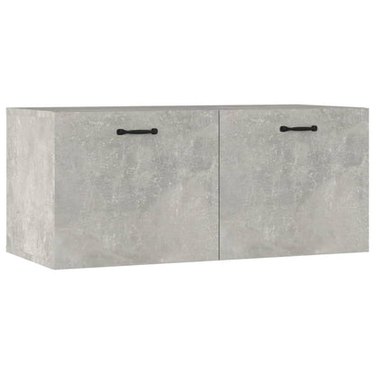 Armoire murale gris béton 80x36,5x35 cm bois d'ingénierie