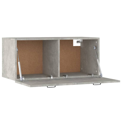 Armoire murale gris béton 80x36,5x35 cm bois d'ingénierie