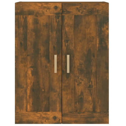 Armoire murale chêne fumé 69,5x32,5x90 cm bois d'ingénierie