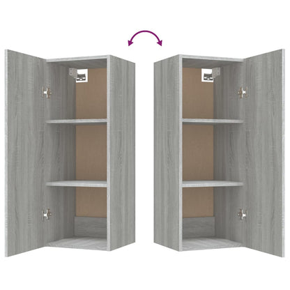Armoire murale Sonoma gris 34,5x34x90 cm Bois d'ingénierie