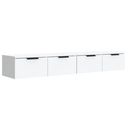 Armoires murales 2 pcs blanc 68x30x20 cm Bois d'ingénierie