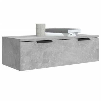Armoires murales 2 pcs Gris béton 68x30x20 cm Bois d'ingénierie