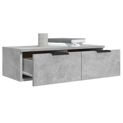 Armoires murales 2 pcs Gris béton 68x30x20 cm Bois d'ingénierie