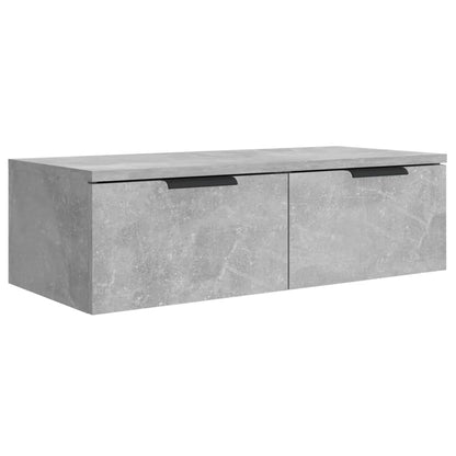 Armoires murales 2 pcs Gris béton 68x30x20 cm Bois d'ingénierie