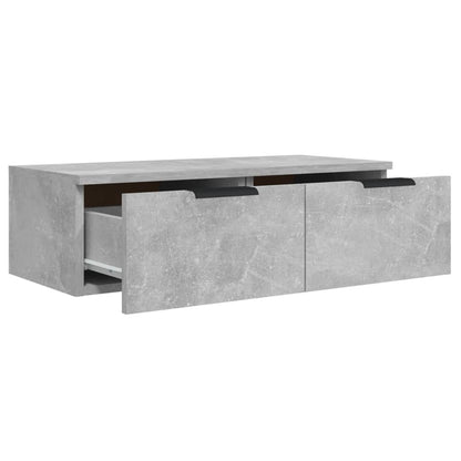 Armoires murales 2 pcs Gris béton 68x30x20 cm Bois d'ingénierie