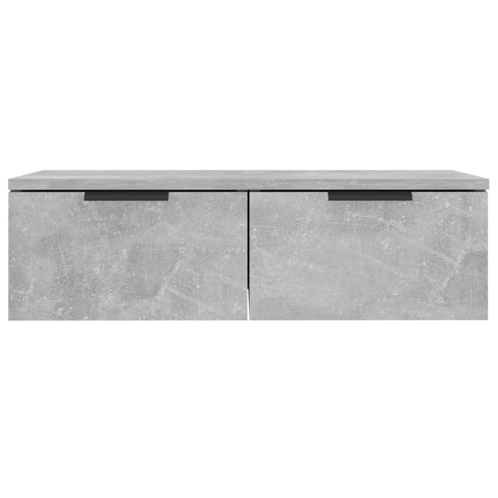 Armoires murales 2 pcs Gris béton 68x30x20 cm Bois d'ingénierie