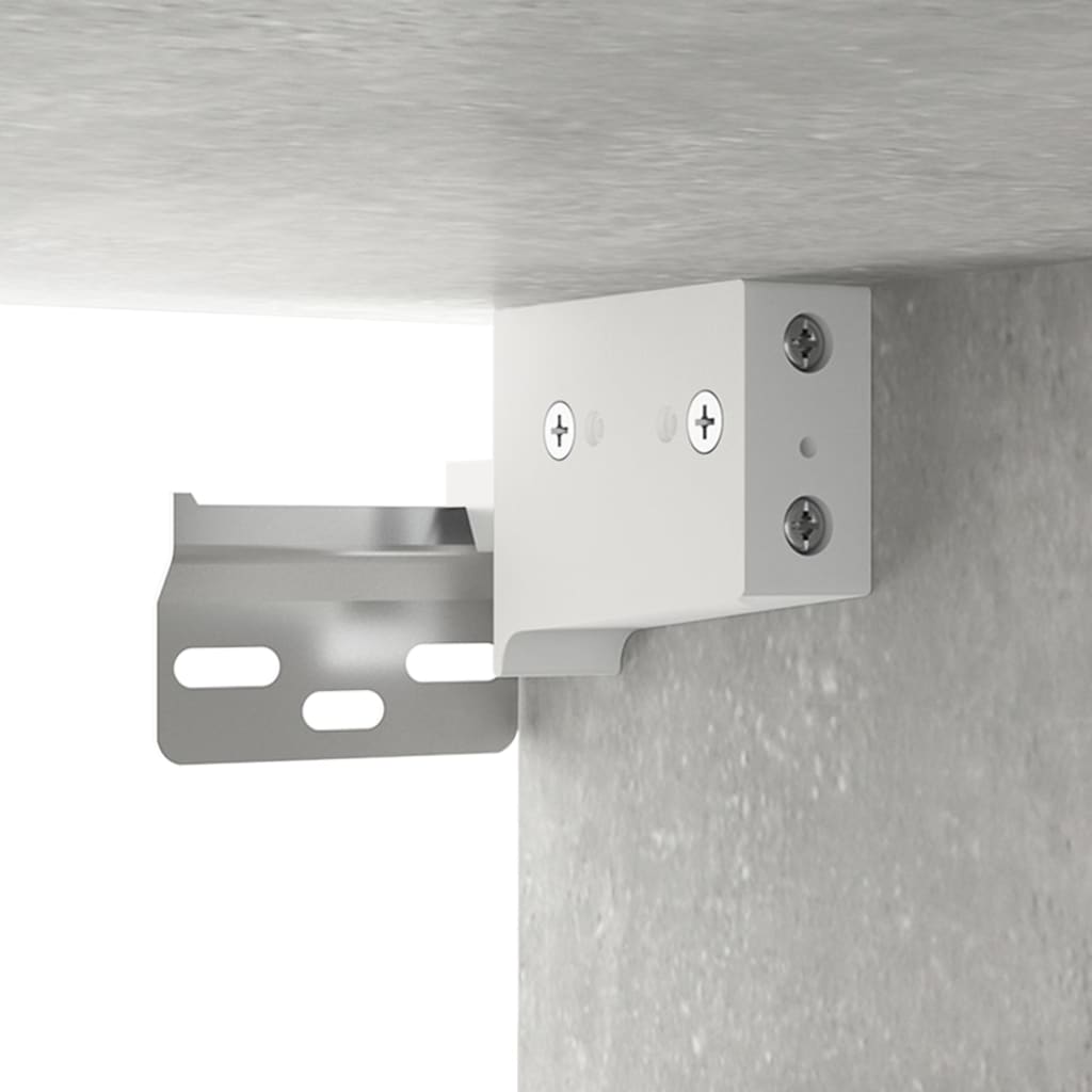 Armoires murales 2 pcs Gris béton 68x30x20 cm Bois d'ingénierie
