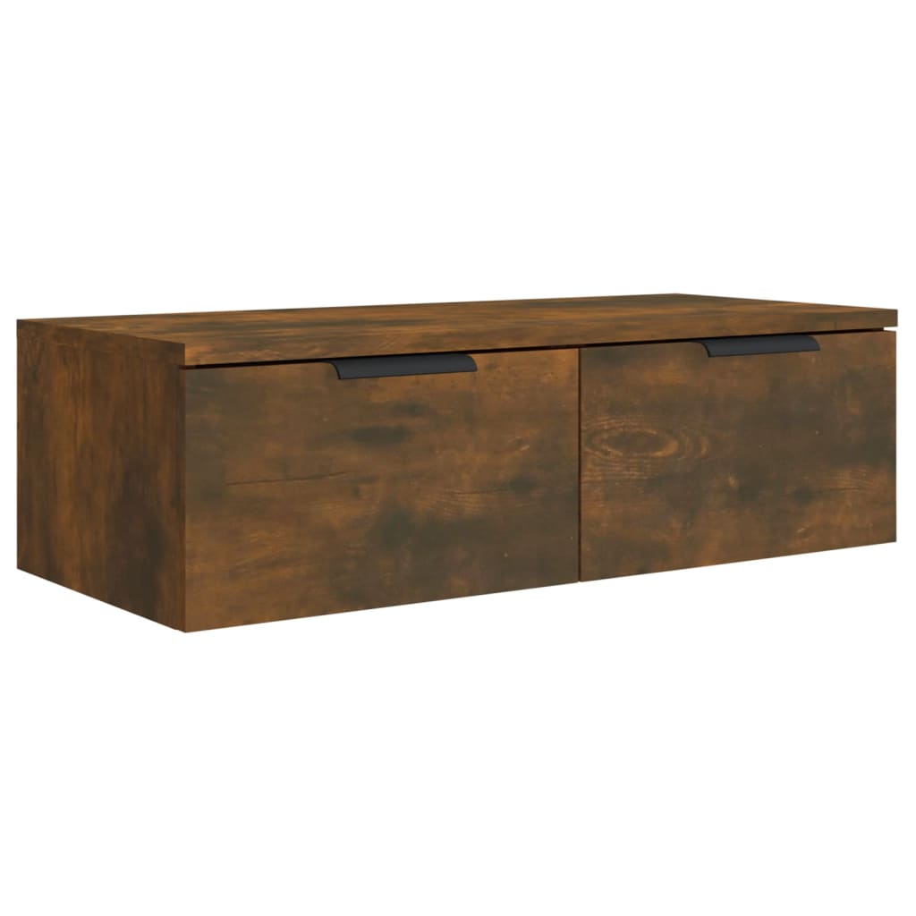 Armoires murales 2 pcs Chêne fumé 68x30x20 cm Bois d'ingénierie