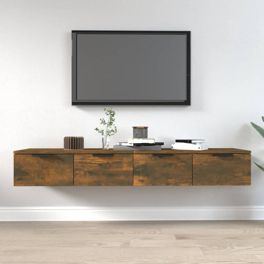 Armoires murales 2 pcs Chêne fumé 68x30x20 cm Bois d'ingénierie