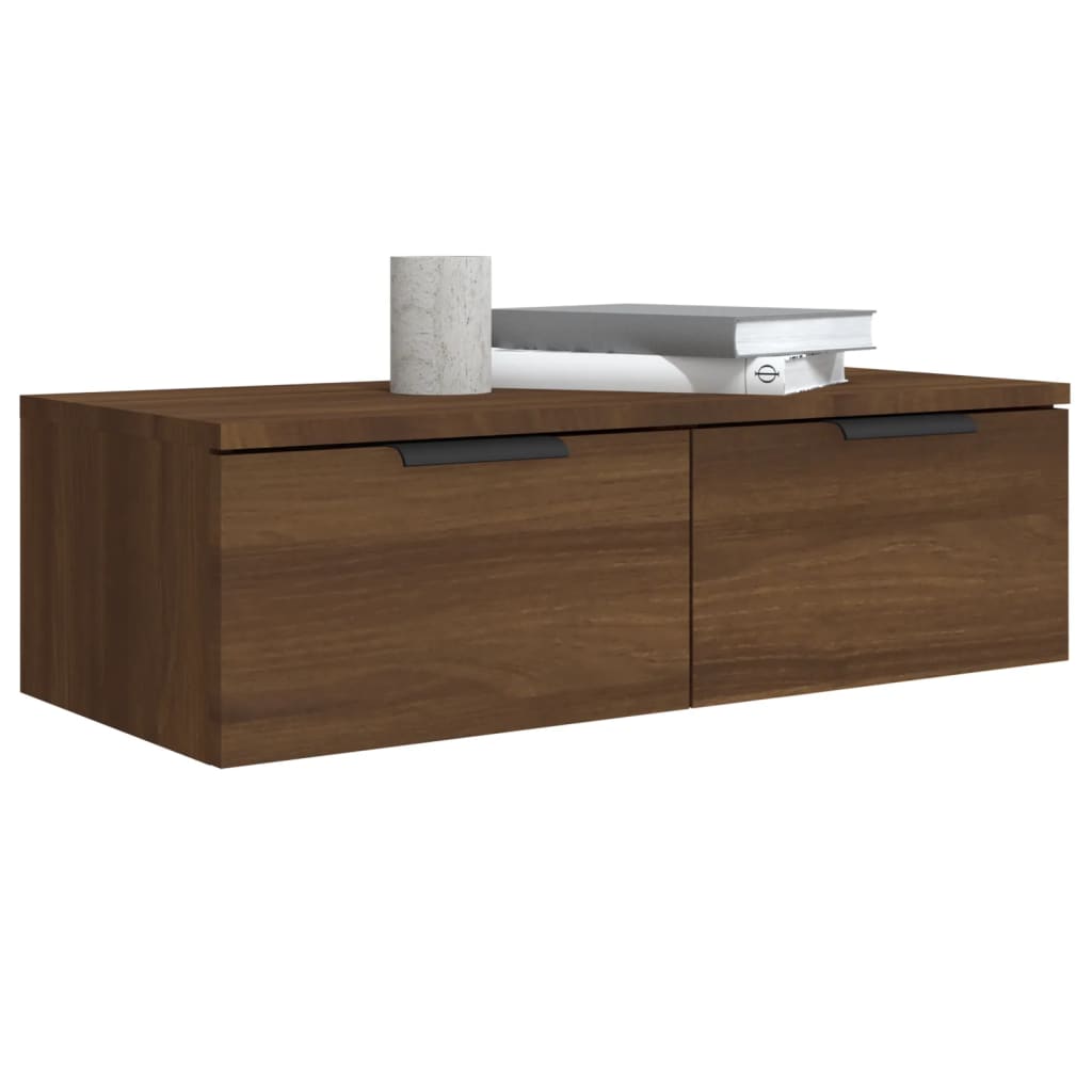 Armoires murales 2pcs Chêne marron 68x30x20cm Bois d'ingénierie