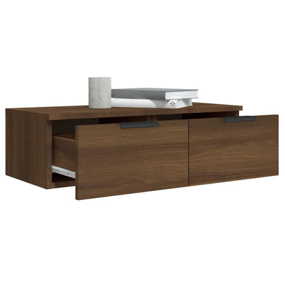 Armoires murales 2pcs Chêne marron 68x30x20cm Bois d'ingénierie