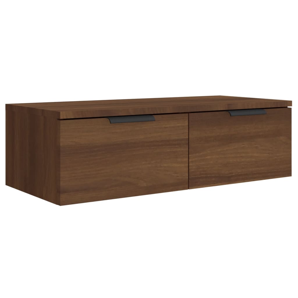Armoires murales 2pcs Chêne marron 68x30x20cm Bois d'ingénierie