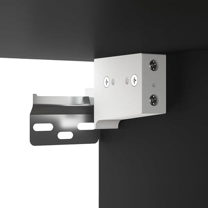 Armoires murales 2 pcs noir 102x30x20 cm bois d'ingénierie
