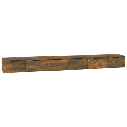 Armoires murales 2pcs Chêne fumé 102x30x20 cm Bois d'ingénierie