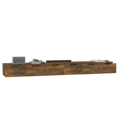 Armoires murales 2pcs Chêne fumé 102x30x20 cm Bois d'ingénierie