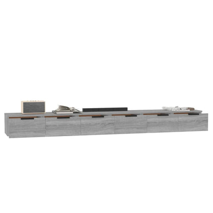 Armoires murales 2pcs Sonoma gris 102x30x20cm Bois d'ingénierie