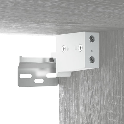 Armoires murales 2pcs Sonoma gris 102x30x20cm Bois d'ingénierie