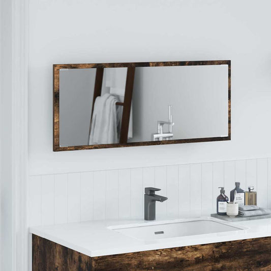 Miroir Chêne fumé 90 x 8.5 x 37 cm Bois d'ingénierie