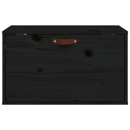 Armoire murale Noir 60x30x35 cm Bois de pin massif