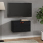 Armoire murale Noir 60x30x35 cm Bois de pin massif