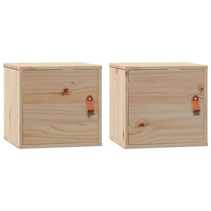 Armoires murales 2 pcs 31,5x30x30 cm Bois de pin massif
