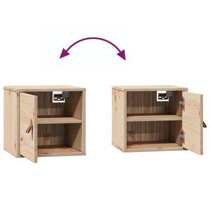 Armoires murales 2 pcs 31,5x30x30 cm Bois de pin massif