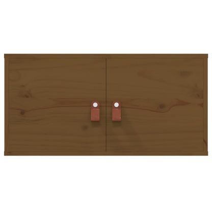 Armoires murales 2pcs Marron miel 60x30x30cm Bois de pin massif