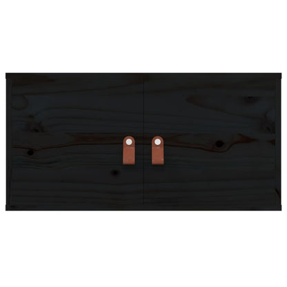 Armoire murale Noir 60x30x30 cm Bois de pin massif