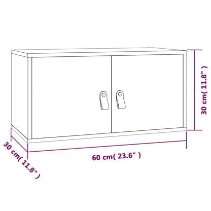 Armoire murale Noir 60x30x30 cm Bois de pin massif