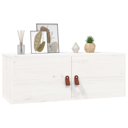 Armoires murales 2 pcs Blanc 80x30x30 cm Bois de pin massif