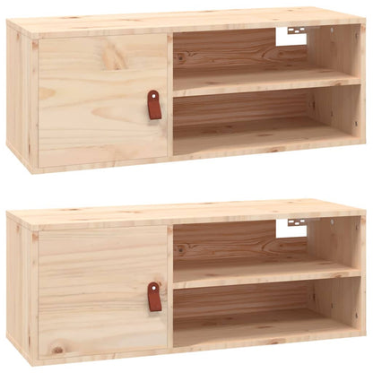 Armoires murales 2 pcs 80x30x30 cm Bois de pin massif