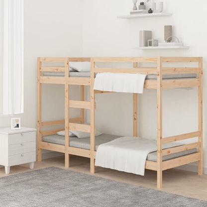 Lit superposé sans matelas 90x190 cm bois de pin massif