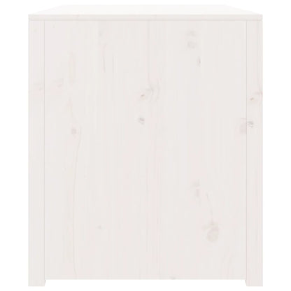 Mueble de cocina exterior blanco fabricado en madera maciza de pino.