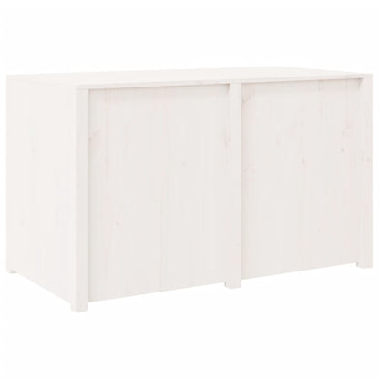 Mueble de cocina exterior blanco fabricado en madera maciza de pino.