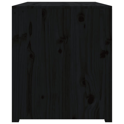 Mueble de cocina exterior negro 106x55x64cm madera maciza de pino
