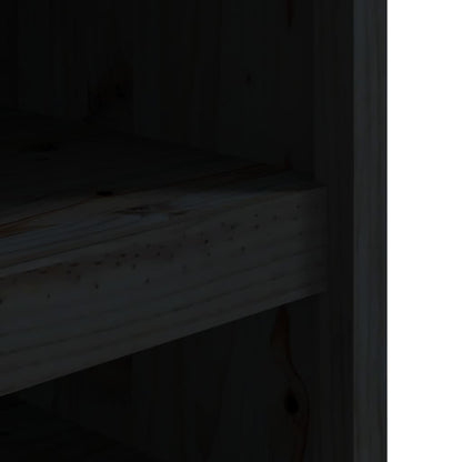 Mueble de cocina exterior negro 106x55x64cm madera maciza de pino