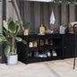 Mueble de cocina exterior negro 106x55x64cm madera maciza de pino