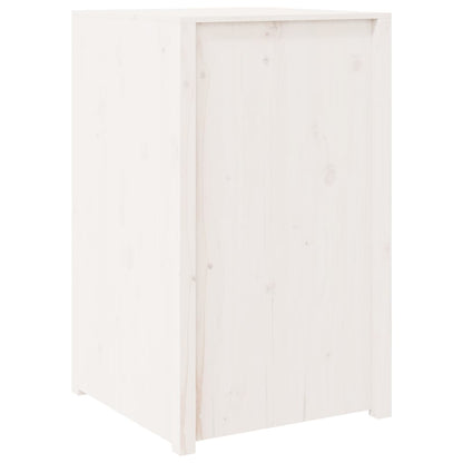 Mueble de cocina exterior blanco fabricado en madera maciza de pino.