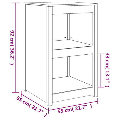 Mueble de cocina exterior 55x55x92 cm madera maciza Douglas