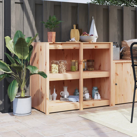 Mueble de cocina exterior 106x55x92 cm madera maciza de pino