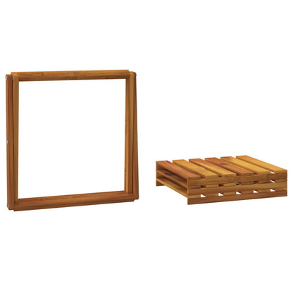 Étagère pliable à 3 niveaux Marron 43x31x63 cm Bois d'acacia