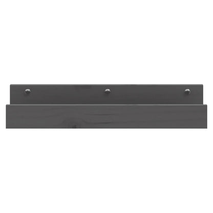 Étagères murales 2 pcs Gris 50x12x9 cm Bois de pin massif