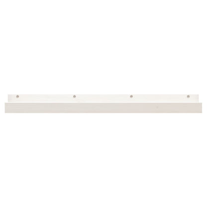 Étagères murales 2 pcs Blanc 110x12x9 cm Bois de pin massif