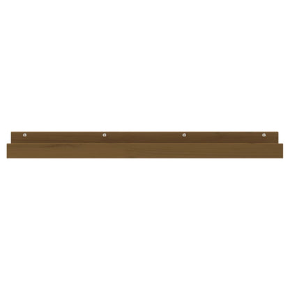 Étagères murales 2pcs Marron miel 110x12x9cm Bois de pin massif