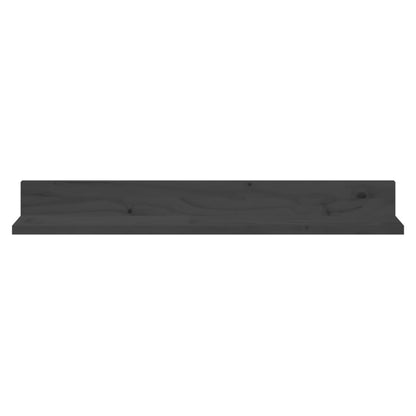 Étagères murales 2 pcs Gris 80x11x9 cm Bois de pin massif