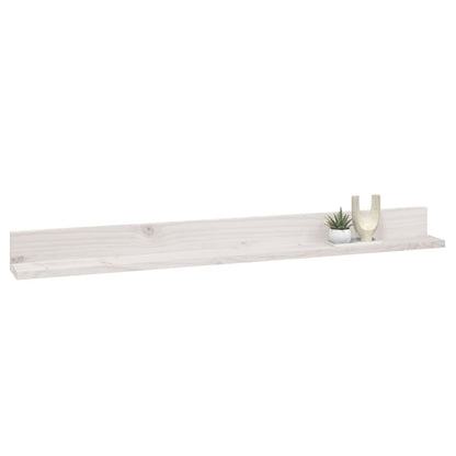 Étagères murales 2 pcs Blanc 110x11x9 cm Bois de pin massif