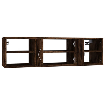 Étagère murale chêne fumé 102x30x29 cm bois d'ingénierie